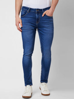 Spykar - Mid Rise Skinny Fit Blue Jeans for Men