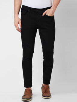 Spykar - Mid Rise Black Jeans for Men