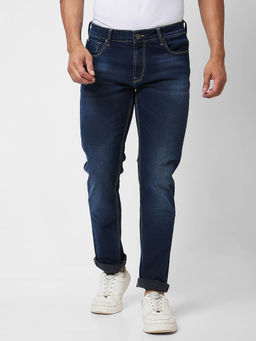 Spykar - Mid Rise Comfort Fit Blue Jeans for Men