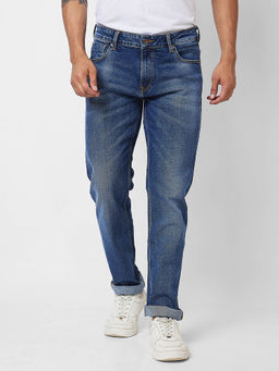 Spykar - Mid Rise Comfort Fit Blue Jeans for Men