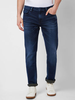 Spykar - Mid Rise Comfort Fit Blue Jeans for Men