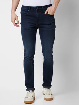 Spykar - Mid Rise Regular Fit Blue Jeans for Men