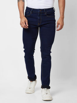 Spykar - Mid Rise Regular Fit Blue Jeans for Men