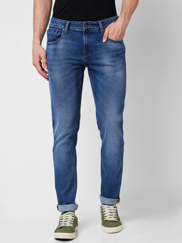 Spykar - Low Rise Slim Fit Blue Jeans for Men