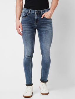 Spykar - Low Rise Slim Fit Blue Jeans for Men