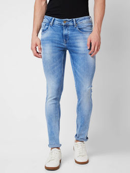 Spykar - Low Rise Slim Fit Blue Jeans for Men