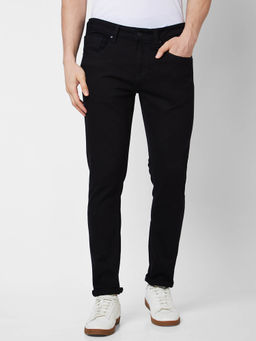 Spykar - Low Rise Slim Fit Black Jeans for Men