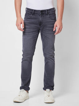 Spykar - Low Rise Slim Fit Grey Jeans for Men