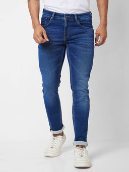 Spykar - Low Rise Slim Fit Blue Jeans for Men
