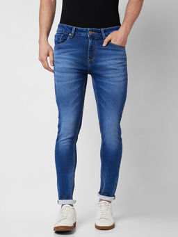 Spykar - Low Rise Super Slim Fit Blue Jeans for Men