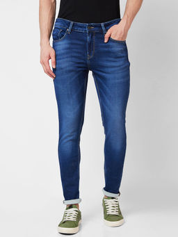 Spykar - Low Rise Super Slim Fit Blue Jeans for Men
