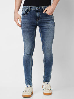 Spykar - Low Rise Slim Fit Grey Jeans for Men