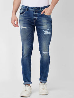 Spykar - Low Rise Slim Fit Blue Jeans for Men