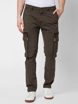 Spykar - Mid Rise CARGO Green for Men