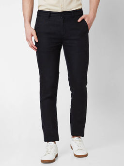 Spykar - Mid Rise Black Trousers for Men