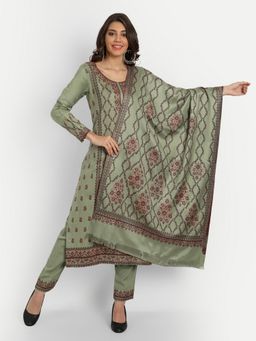 HK colours of fashion - Woven Pashmina Unstitched Dress Material (Set of 3)