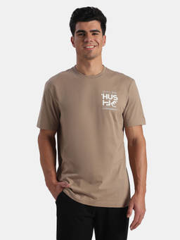 Jockey - 2718 Men Cotton Rich Printed Crew Neck Brown T-Shirt