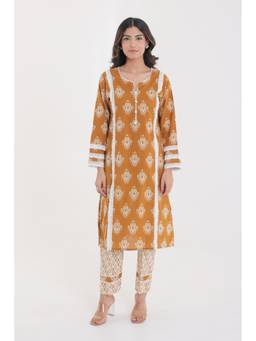 CHHAAP TILAK - Brown Cotton Printed Kurta