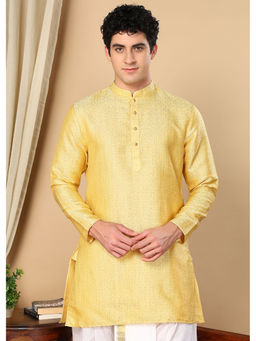 TATTVA - Yellow Self Design Kurta