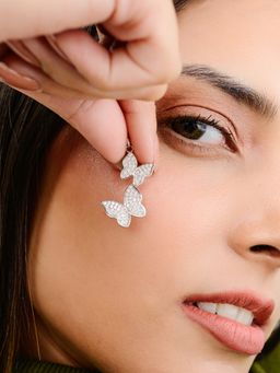 METALM - 925 Silver Dainty Butterfly Charm Pendant for Women