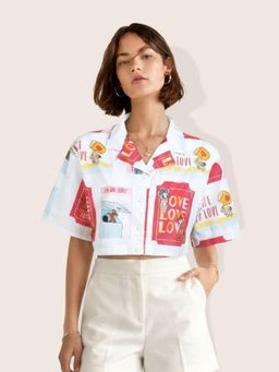 Freehand - Women Loose Fit Tom and Jerry Printed Shirt