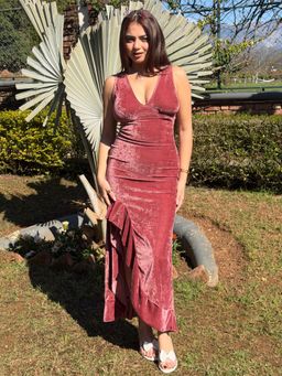 Tandul - Women Alluring Velvet Dress