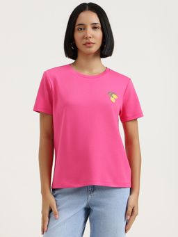 United Colors of Benetton - Women Round Neck Solid T-Shirt