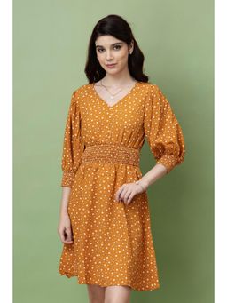 PURYS - Smocked Waist Fit and Flare Dress