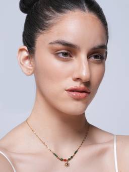 CAO JEWELLERY - Geometric Stainless Steel Plating Pendant Necklace