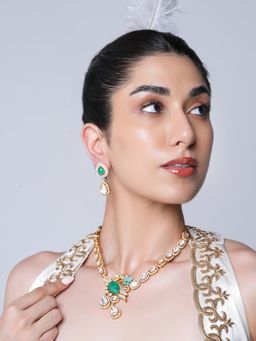 CAO JEWELLERY - Premium Kundan Peacock Jewellery Set
