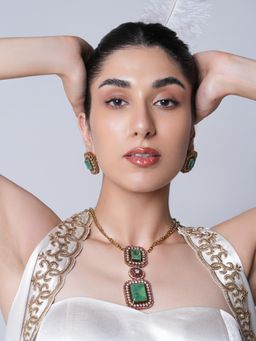 CAO JEWELLERY - Green Doublet Sleek Jewellery Set