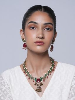 CAO JEWELLERY - Jadau Peacock Jewellery Set