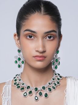 CAO JEWELLERY - Green Stone Ad Jewellery Set