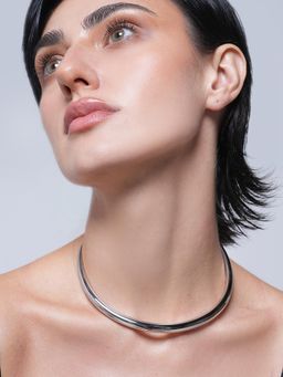 CAO JEWELLERY - Silver Open Choker Necklace
