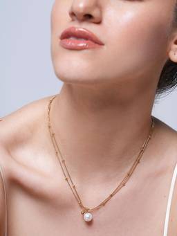 CAO JEWELLERY - Round Beads Chain Pendant Necklace
