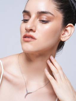 CAO JEWELLERY - Exquisite Bling Cubic Zirconia Y- Shape Chic Necklace