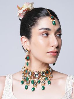 CAO JEWELLERY - Royal Rani Kundan Choker Jewellery Set
