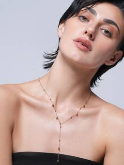 CAO JEWELLERY - Long Tassel Round Bead Necklace