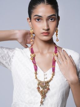 CAO JEWELLERY - Long Pink Mala Jewellery Set