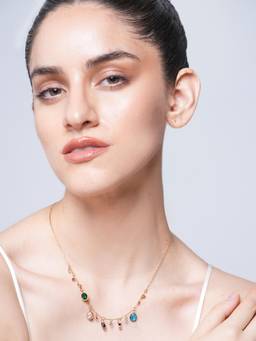 CAO JEWELLERY - Colorful Cubic Zirconia Necklace