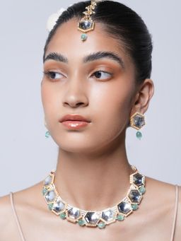 CAO JEWELLERY - Small Kundan Choker Jewellery Set