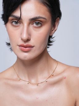 CAO JEWELLERY - White Round Zircon Pendant Necklace