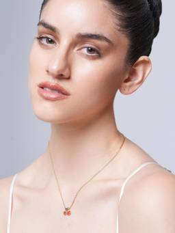 CAO JEWELLERY - Red Cherry Pendant Necklace