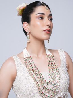 CAO JEWELLERY - Heavy Long Multi Color Stone Jewellery Set