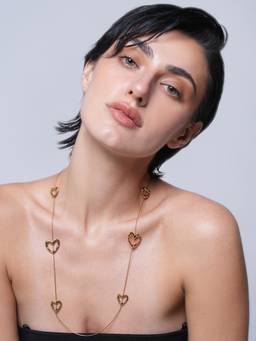 CAO JEWELLERY - Heart Love Long Temperament Chest Chain