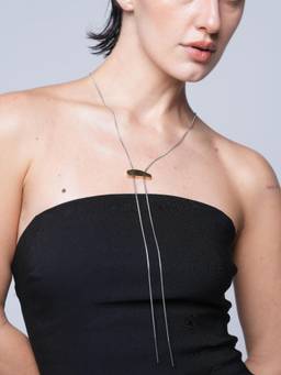 CAO JEWELLERY - Metal Pendant Long Necklace