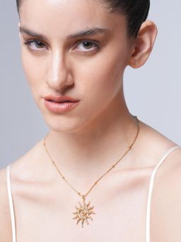 CAO JEWELLERY - Spiral Sun Pendant Necklace