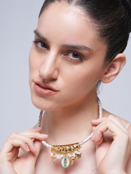 CAO JEWELLERY - Simulated Pearl Starfish Conch Pendant Necklace