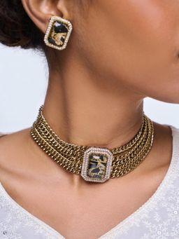 CAO JEWELLERY - Firestone Chain Black Jewellery Set