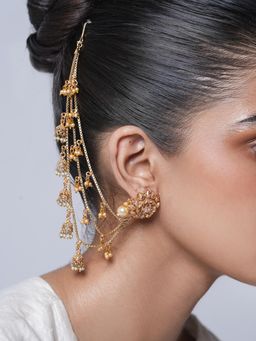 CAO JEWELLERY - Designer Earrings with Jhumki Ear Chain